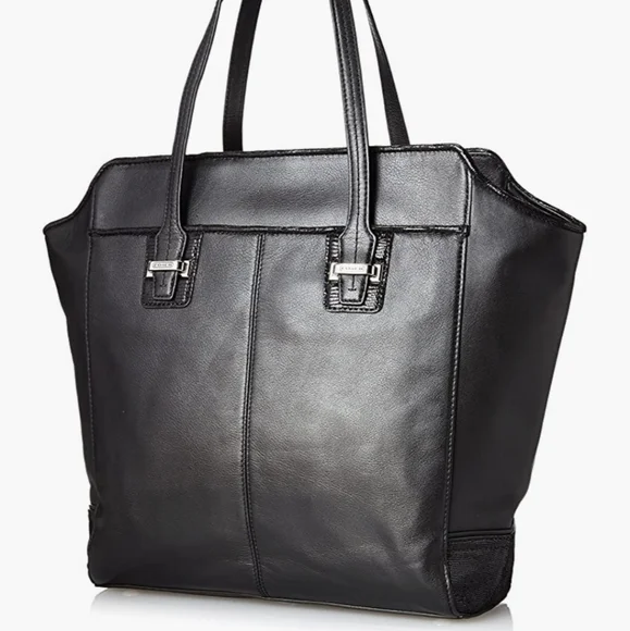 Coach Taylor Leather Tote Black Purse Bag F 25941 zip top - Picture 2 of 13